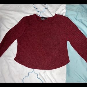 Thicker long sleeves crop shirt